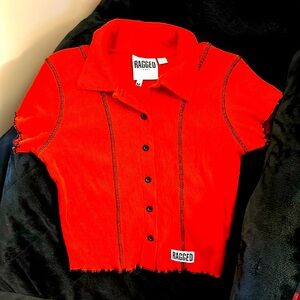 RED Ragged Priest button up shirt